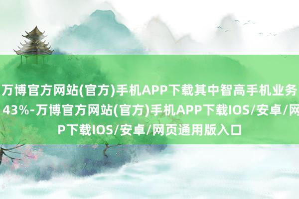万博官方网站(官方)手机APP下载其中智高手机业务营收同比增长 43%-万博官方网站(官方)手机APP下载IOS/安卓/网页通用版入口
