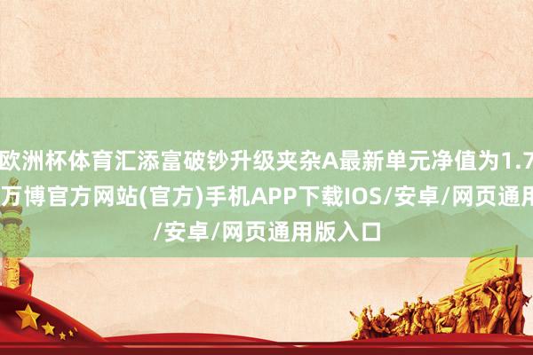 欧洲杯体育汇添富破钞升级夹杂A最新单元净值为1.7567元-万博官方网站(官方)手机APP下载IOS/安卓/网页通用版入口
