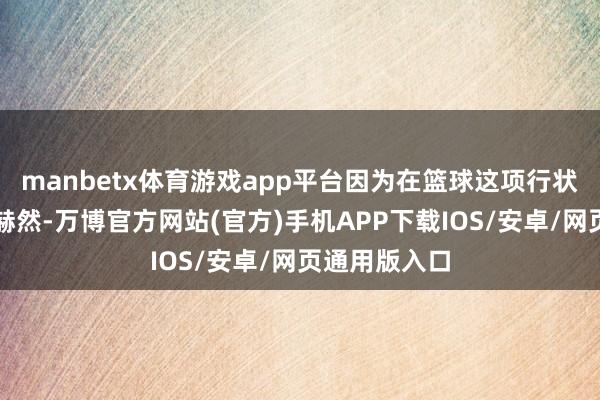 manbetx体育游戏app平台因为在篮球这项行状中咱们需要赫然-万博官方网站(官方)手机APP下载IOS/安卓/网页通用版入口