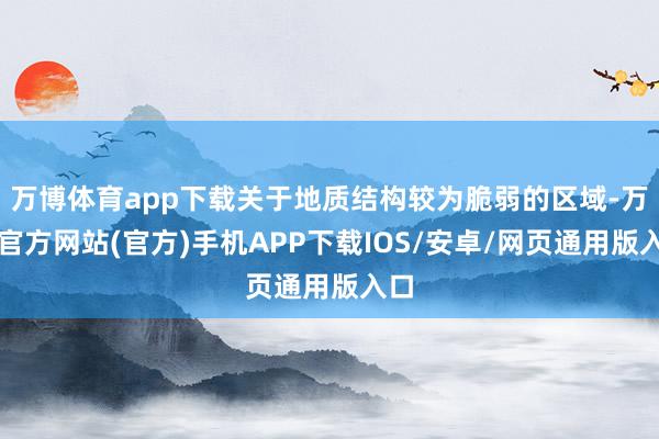 万博体育app下载关于地质结构较为脆弱的区域-万博官方网站(官方)手机APP下载IOS/安卓/网页通用版入口
