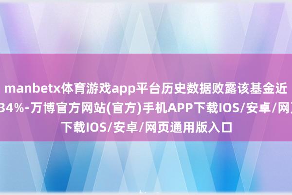 manbetx体育游戏app平台历史数据败露该基金近1个月高潮1.34%-万博官方网站(官方)手机APP下载IOS/安卓/网页通用版入口