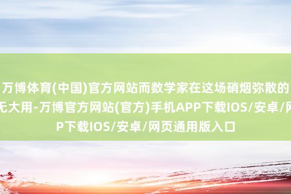 万博体育(中国)官方网站而数学家在这场硝烟弥散的战斗中似乎并无大用-万博官方网站(官方)手机APP下载IOS/安卓/网页通用版入口