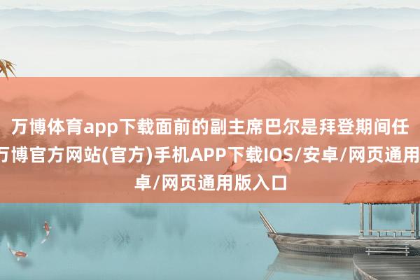 万博体育app下载　　面前的副主席巴尔是拜登期间任命的-万博官方网站(官方)手机APP下载IOS/安卓/网页通用版入口