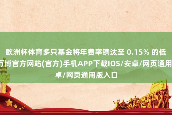 欧洲杯体育多只基金将年费率镌汰至 0.15% 的低水平-万博官方网站(官方)手机APP下载IOS/安卓/网页通用版入口