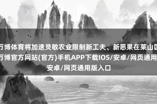 万博体育将加速灵敏农业限制新工夫、新恶果在莱山区落地-万博官方网站(官方)手机APP下载IOS/安卓/网页通用版入口